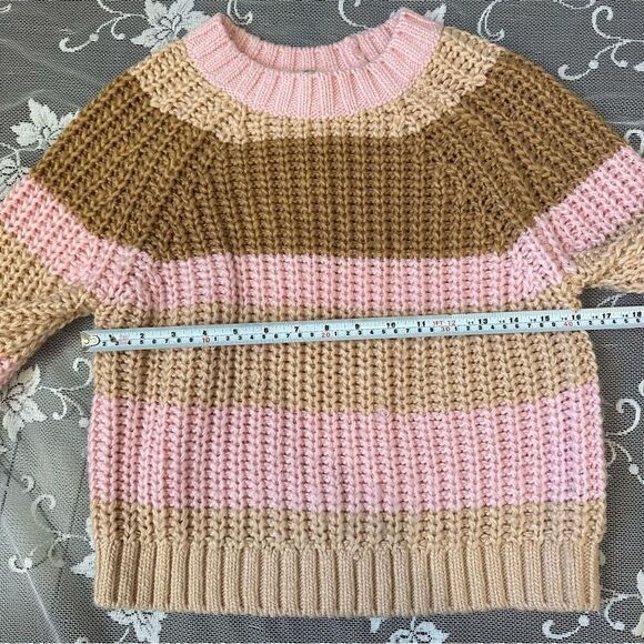 Finders Keepers Mariposa Striped Chunky Knit Crewneck Pullover Sweater Size XS - Picture 8 of 16
